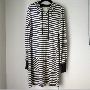 Anthropologie Market Striped Hoodie Dress